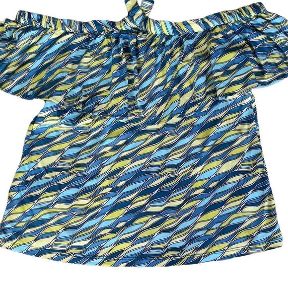 Michael Kors Bright Limeade Off Shoulder Tie Around Neck Size Small - Picture 2 of 15
